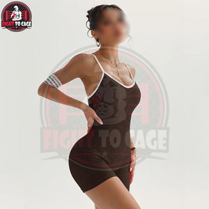 Vêtements de sport décontractés pour femmes, style color-block tendance, avec taille élastique côtelée, sans manches, pour le yoga et les entraînements. - Product Image 3