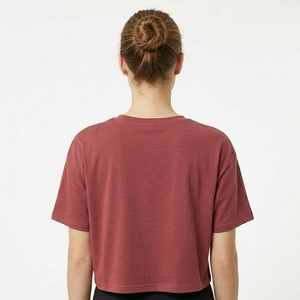 Camiseta Corta de Algodón con Logo Personalizado para Mujer, Estilo Urbano, Oversize, de Manga Corta - Product Image 4