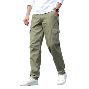 Pantalones Cargo para Hombre, Pantalones Casuales de Algodón con Bolsillos Laterales Amplios, Cintura Ajustable, Construcción Cómoda para Uso Diario - Product Image 6