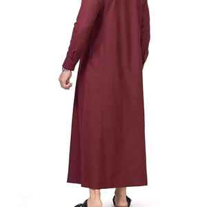 Vêtements musulmans islamiques arabes saoudiens de haute qualité, brodés, Thobe Daffah Jubba Kaftan pour hommes, 2024 - Product Image 6
