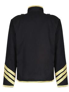 Veste Hussarde Noire Personnalisée en Laine avec Broderie Dorée, Uniforme Napoléonien, Tunique de Parade pour Hommes, Style Civil - Product Image 4