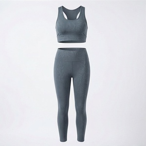 ชุดโยคะไร้ตะเข็บไซส์ใหญ่ บรา กางเกงเลกกิ้ง พร้อมเข็มขัดลูกไม้ ชุดออกกำลังกาย ชุดฟิตเนส ชุดกีฬา ขายส่ง รับทำโลโก้ - Product Image 1