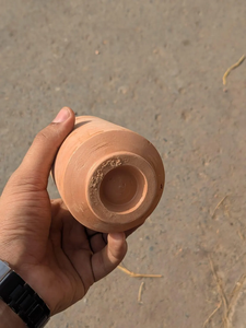 Verre à eau en argile céramique terracotta, artisanal, naturel, écologique, durable et écoresponsable - Product Image 3