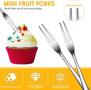Juego de Tenedores para Frutas de Acero Inoxidable, Mini Tenedores para Postres, Tenedores Pequeños para Servir Frutas y Aperitivos - Product Image 4