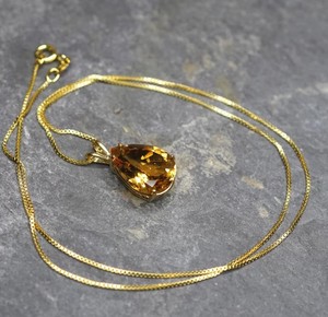 Collier pendentif en argent sterling 925 avec citrine taille poire, breloque solitaire en forme de goutte, bijoux faits à la main, délicat et minimaliste, cadeau pour femme - Product Image 3