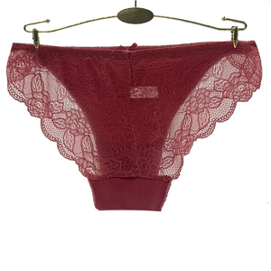 Sexy Women Lace Mid-Rise Thin Panties Stretch Floral Mesh Breathable Seamless Eco-Friendly Nylon Spandex <b>Boyshort</b> Plus Size OEM - Product Image 2