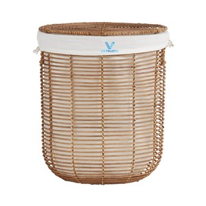 Cesto de Ropa de Bambú y Ratán de Diseño Rústico de Buena Calidad, Organizador de Almacenamiento Ecológico Tejido a Mano, Marca Viettrustic - Product Image 6