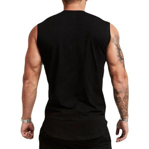 Camiseta sin mangas estampada para fitness, deportiva, de algodón para hombre, para gimnasio, culturismo, entrenamiento, chaleco muscular. - Product Image 2