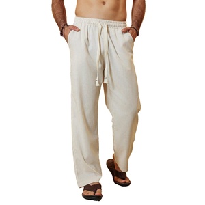 Pantalones informales de talla grande para hombre de algodón 100% de alta calidad, cuerda de cintura elástica, Pantalón deportivo transpirable de algodón, pantalón Vintage Hip Hop - Product Image 1