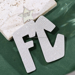 Fine Luxury Pendants Charms Men's 925 Sterling Silver Pave Clear VVS Moissanite Baguette Cut Diamond IGI Certified RB GEMS - Product Image 5