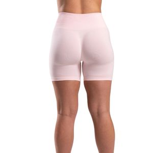 Shorts de sport taille haute sans couture rose pâle pour femme, compressifs, extensibles, pour la gym et l'entraînement - Product Image 2