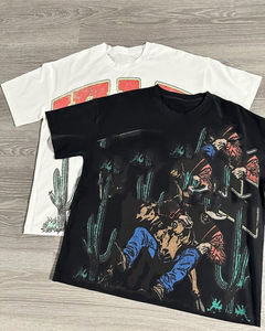 Camiseta de Hombre con Estampado DTG Personalizado, Lavado Ácido, Color Sólido, 100% Algodón Felpa, 220-300 GSM, Ecológica, de Secado Rápido, Transpirable y de Alta Calidad - Product Image 3