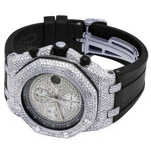 Iced Moissanite <b>Watch</b> VVS Diamond Hip Hop Bold Design <b>Men</b> Stainless Steel <b>Quartz</b> 20mm Band Glass Fashion Limited Edition Luxury - Product Image 3