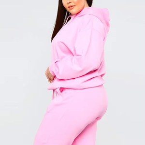 Chándal de Invierno Personalizado a Precio Económico para Mujer, Chándal Informal de la Mejor Calidad, de Forro Polar Sólido, Poliéster/Algodón - Product Image 5