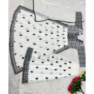 Conjunto de top de corte elegante y traje Plazzo para mujer para fiestas - Product Image 1