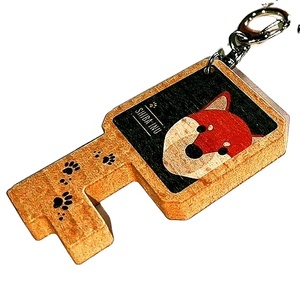 Llavero madera gato teléfono soporte perro llavero teléfono soporte animal - Product Image 6
