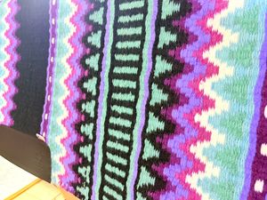 Manaal Enterprises Western Equestrian Saddle Pad SHOW PAD 14 Wool Shell Fleece Lined Geometric Pattern Purple <b>Blue</b> Black Riding - Product Image 3