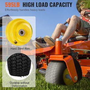 Set di 2 Pneumatici S Turf per Tosaerba 15x6 6'' Senza Camera d'Aria, Ruote per Trattore con Offset di 3'', Assemblaggio Hu per Accessori Trattori e Tosaerba - Product Image 3