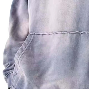 Survêtements décontractés à capuche pour hommes, style premium, couleur unie, effet délavé, 100% coton, coupe régulière, taille élastique, légers et respirants - Product Image 5