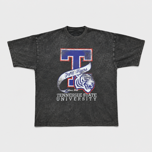 Ropa de la Universidad Estatal de Tennessee – Camiseta gráfica extragrande personalizada con efecto vintage lavado - Product Image 1