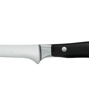 Couteaux à filet professionnels, lame incurvée en acier inoxydable tranchante, avec manche à triple rivet noir et embout métallique pour la découpe du poisson - Product Image 5