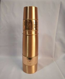 ขวดน้ำทองแดงแท้พร้อมฝาปิดกันรั่ว ดีไซน์มินิมอลรักษ์โลก ทำด้วยมือ - Product Image 2