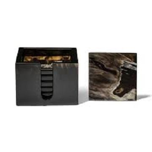 Posavasos de Piedra de Búfalo Hechos a Mano, Duraderos y Elegantes, para Té, Café, Jugo, Vino, Posavasos de Cuerno Hechos a Mano - Product Image 3