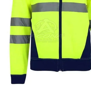 Chaquetas de Trabajo Reflectantes y Transpirables de Talla Grande con Tiras de Alta Visibilidad, Tejido Duradero 100% Poliéster, Cierre Frontal Seguro, CE - Product Image 6