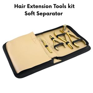 Hair Extension Installation Tools Kit with <b>Tape</b> in Pliers Crimping Threading Needle Rat Tail Comb Section Clips and Wig Thread - Product Image 5