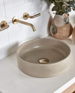 Lavabo Redondo de Cerámica Blanco Europeo, Lavabo Moderno para Baño con Desagüe 2026 - Product Image 5