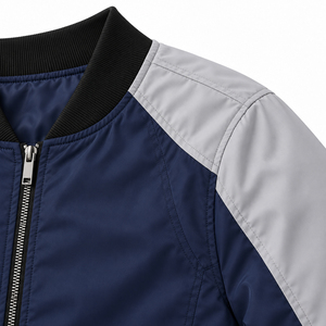 Blouson Bomber Homme Décontracté Streetwear Color Block avec Fermeture Éclair et Col Montant Coupe-Vent – Vente en Gros et Confection Personnalisée - Product Image 5