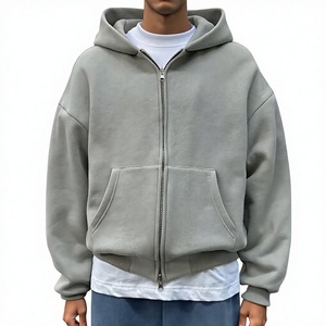เสื้อฮู้ดซิปแบบสวมใส่สบาย ทรงปกติ มีซับใน ผ้าฟลีซถักเนื้อหนัก 400 GSM ผ้าฝ้าย 100% สำหรับฤดูหนาว ผู้ชาย แบบเรียบ สำหรับพิมพ์ลาย 24 ชั่วโมง - Product Image 1