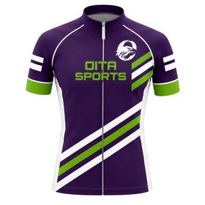 Ensemble de cyclisme violet et vert pour hommes, maillot et short, uniforme de vélo athlétique, vêtements de cyclisme légers et respirants, pour la conduite sur route, taille S - Product Image 5
