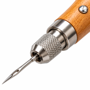 Kit d'aiguille à coudre pour cuir Speedy Stitcher avec manche en bois, aiguilles et fils interchangeables pour la réparation et le bricolage du cuir - Product Image 2