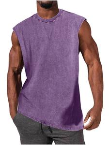 Débardeur d'été pour hommes de haute qualité, léger, 100% coton, délavé à l'acide, vintage, respirant, vente en gros - Product Image 4