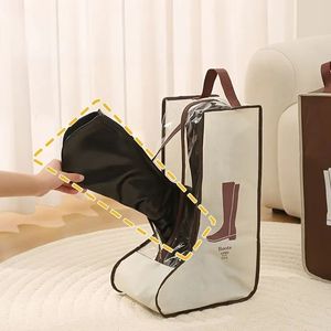 Sacs de rangement multi-usages en PVC durable, résistants à l'humidité et à la poussière, avec fenêtre transparente, design portable et pratique pour le rangement des chaussures et des bottes - Product Image 5