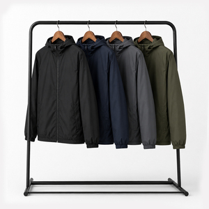Veste coupe-vent personnalisée pour femmes, fermeture éclair, légère, en polyester, coupe-vent imperméable, veste d'hiver - Product Image 6