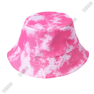 SIBRIN Custom Logo Pink Tie-Dye Bucket Hats Unisex Cotton <b>Caps</b> Streetwear Skateboard Outdoor <b>Caps</b> <b>Summer</b> Sports Bucket <b>Caps</b> - Product Image 1