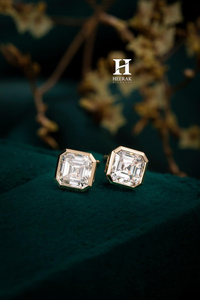 Luxury 18K Gold S925 Sterling Silver Square Radiant Cut Zirconia <b>Stud</b> Earrings for Women - Minimalist Geometric Jewelry - Product Image 3