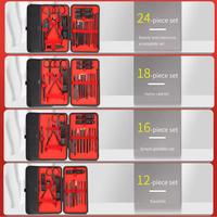 Ensemble d'outils de manucure et pédicure professionnels de qualité chirurgicale, très résistants, 7 en 1, personnalisables, en acier inoxydable, avec étui portable pour adultes