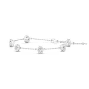 Bracelet de luxe en or rose 9 carats avec diamants de laboratoire taille ovale 0,95 CTW - Product Image 4