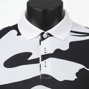 Chemises à manches courtes en tricot respirant de haute qualité pour hommes grandes tailles, logo brodé personnalisé, style élégant, en spandex/coton - Product Image 4