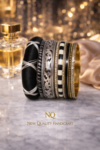 Handcrafted Resin Metal Bangles Set – Premium Gold Plated <b>Stack</b> <b>Bracelets</b> for Women, Fashion Jewelry Wholesale - Product Image 6