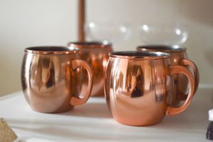 Hammered copper beverage mug collection waterfall trail drink <b>cups</b> <b>reusable</b> cocktail mugs premium durable - Product Image 2