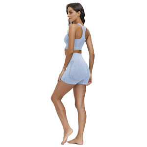 Ensemble de sport 2 pièces pour femme : Legging de yoga sans couture, soutien-gorge de sport et veste zippée – Prix de gros - Product Image 6