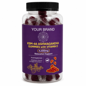 Gomitas Premium de Ashwagandha KSM 66 con Vitamina B6, Textura Suave y Masticable Natural, Envase Sellado, Suplemento Dietético - Product Image 2