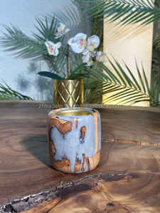 Support de Oud artistique coulé à la main en résine époxy de luxe et en bois d'acacia massif pour les amateurs de parfums arabes élégants - Product Image 4