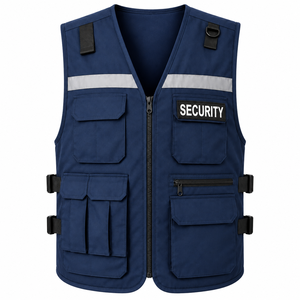 Chaleco de Seguridad Reflectante al por Mayor, Chaleco de Trabajo de Seguridad, Chaleco Táctico con Bolsillos, Chaleco de Guardia Industrial Personalizado de Color Sólido - Product Image 1
