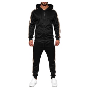 Vêtements de sport survêtements d'entraînement en polaire Gym Fitness Tech ensemble deux pièces pour hommes survêtement de jogging pour hommes - Product Image 1