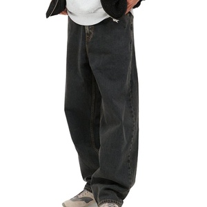 Nouvelle Arrivée Jean en Denim Délavé Foncé Coton Extensible Coupe Ample Hip Hop Pantalon Décontracté Vêtements Personnalisés OEM Marque Privée - Product Image 1